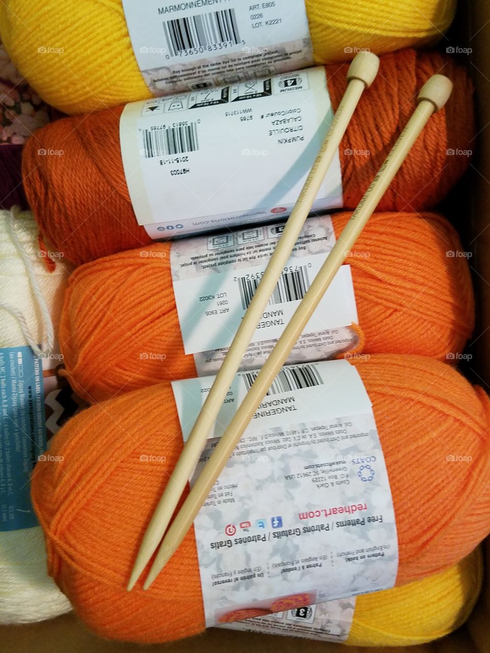 Orange Knitting Project