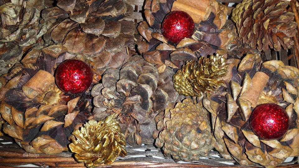 Holiday pinecones