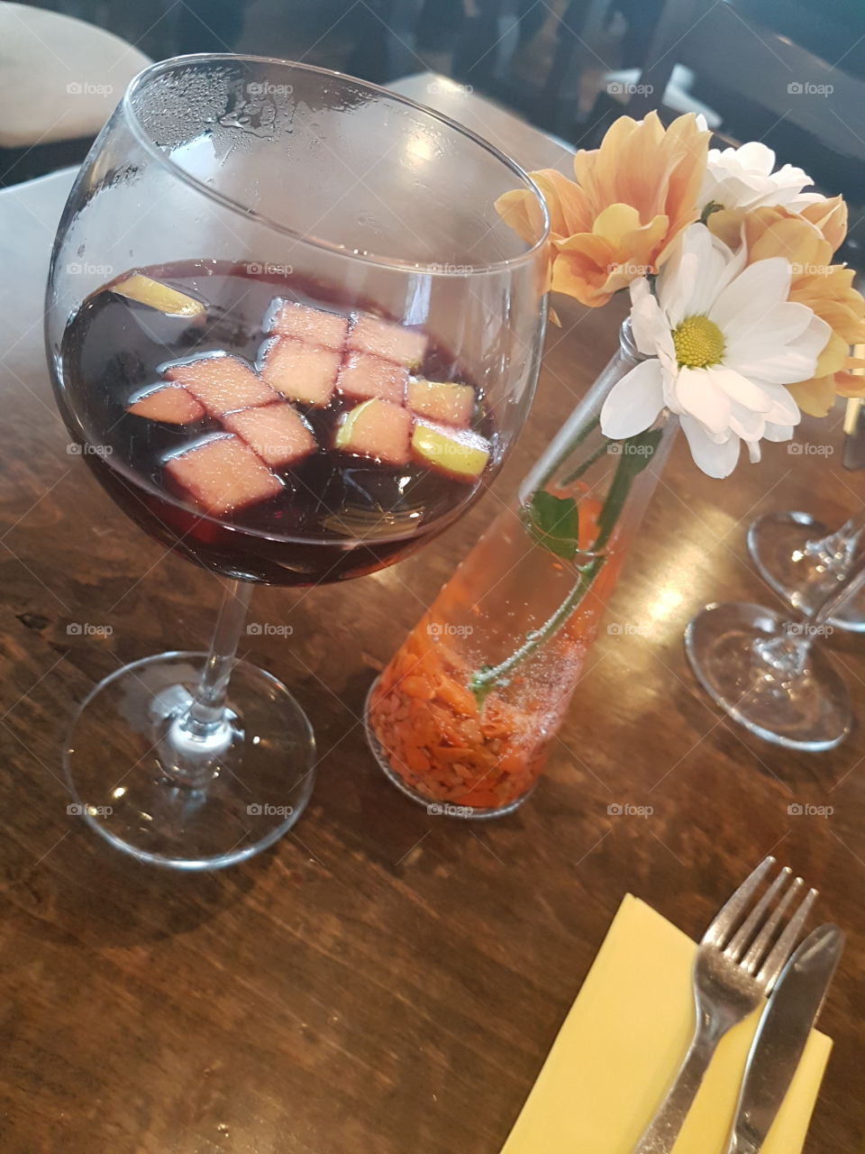 Wine and flowers