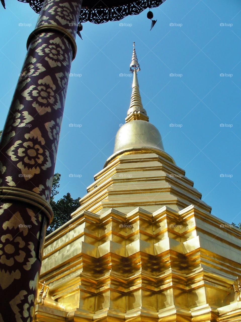 gold thailand temple buddhism by twilite