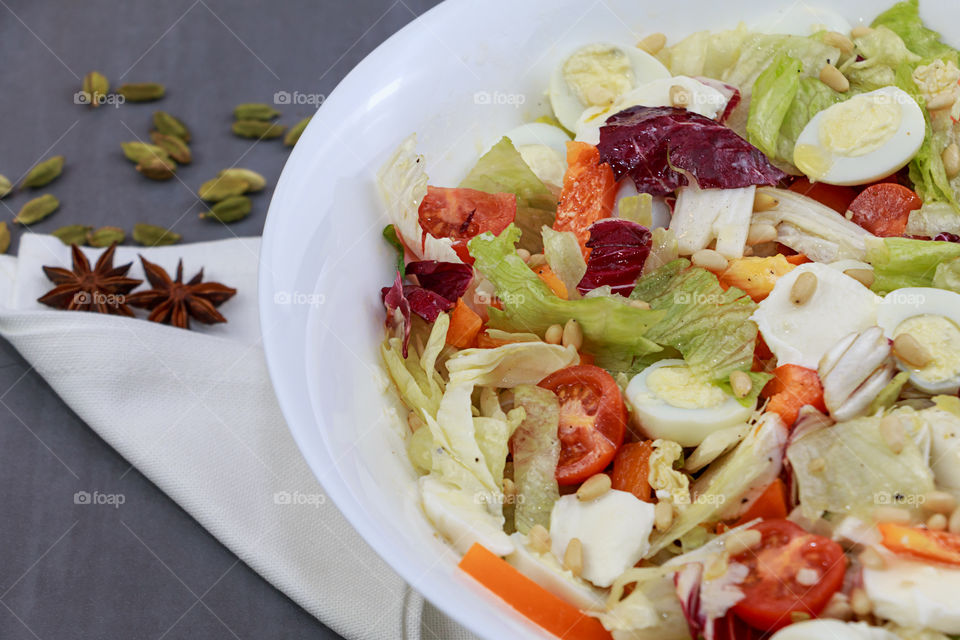 Ready to eat vegetable salad