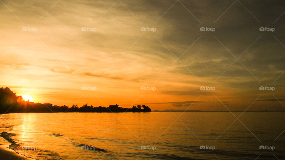 Beautiful sunset Cambodia