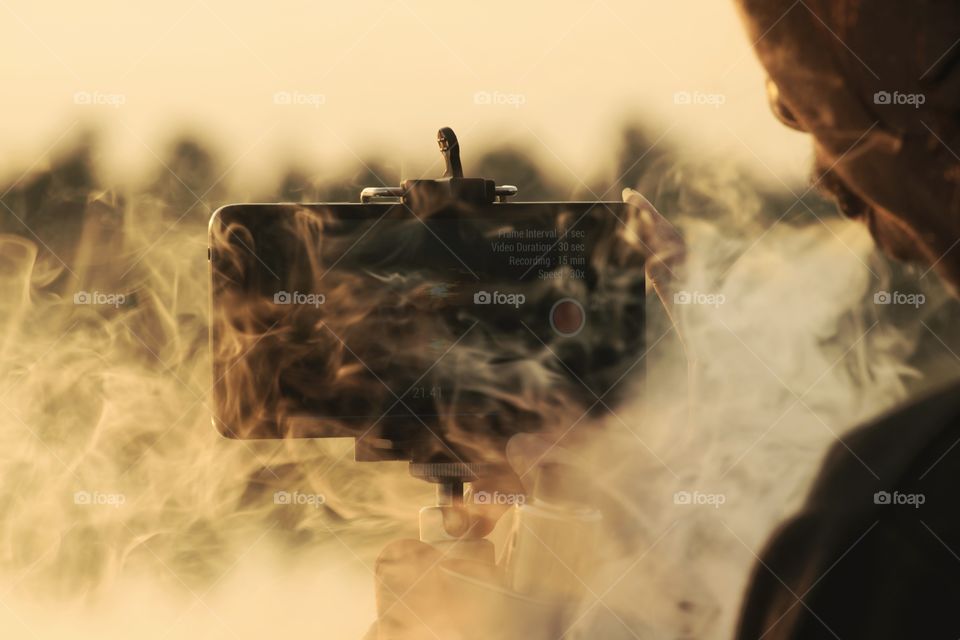 Golden hours before sunset