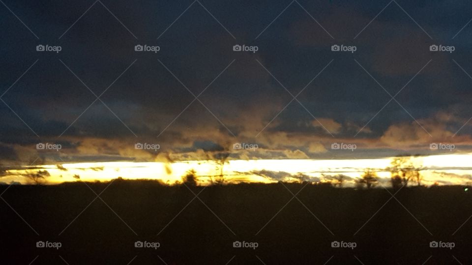 clouds clearing on commute home