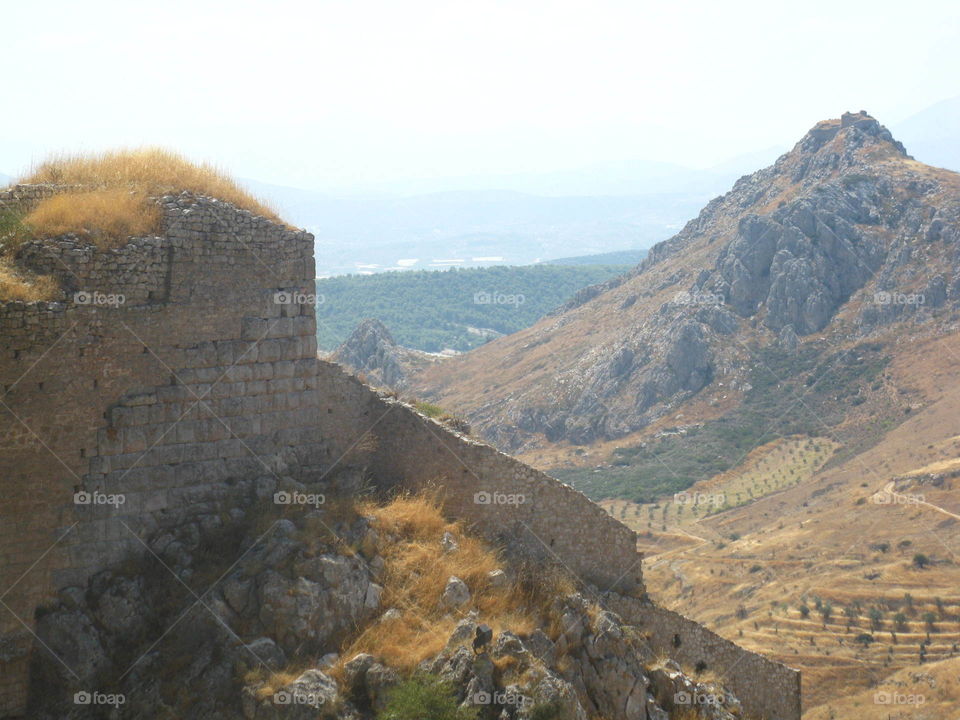 Landscape in Corynthe in Greece