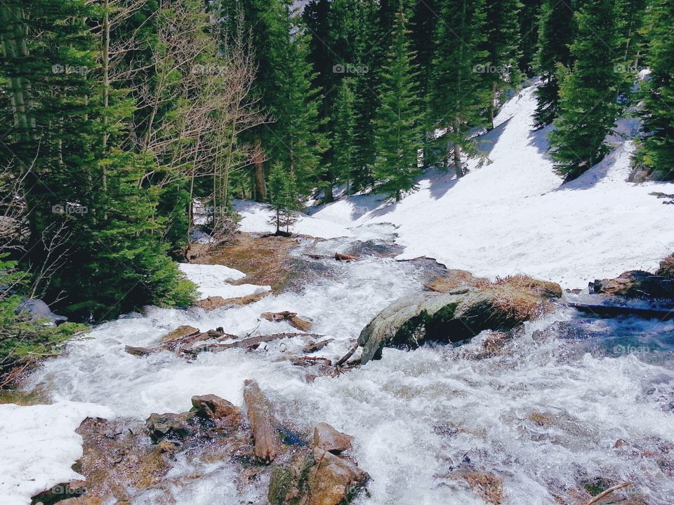 water fall. Himalaya