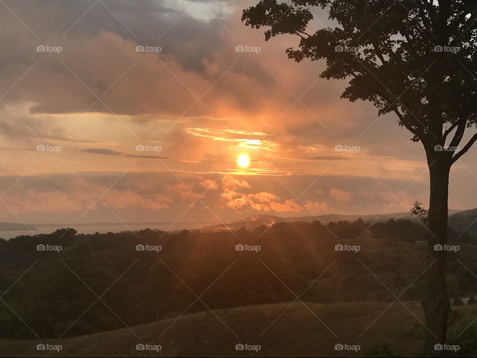 Sunset on crystal lake 