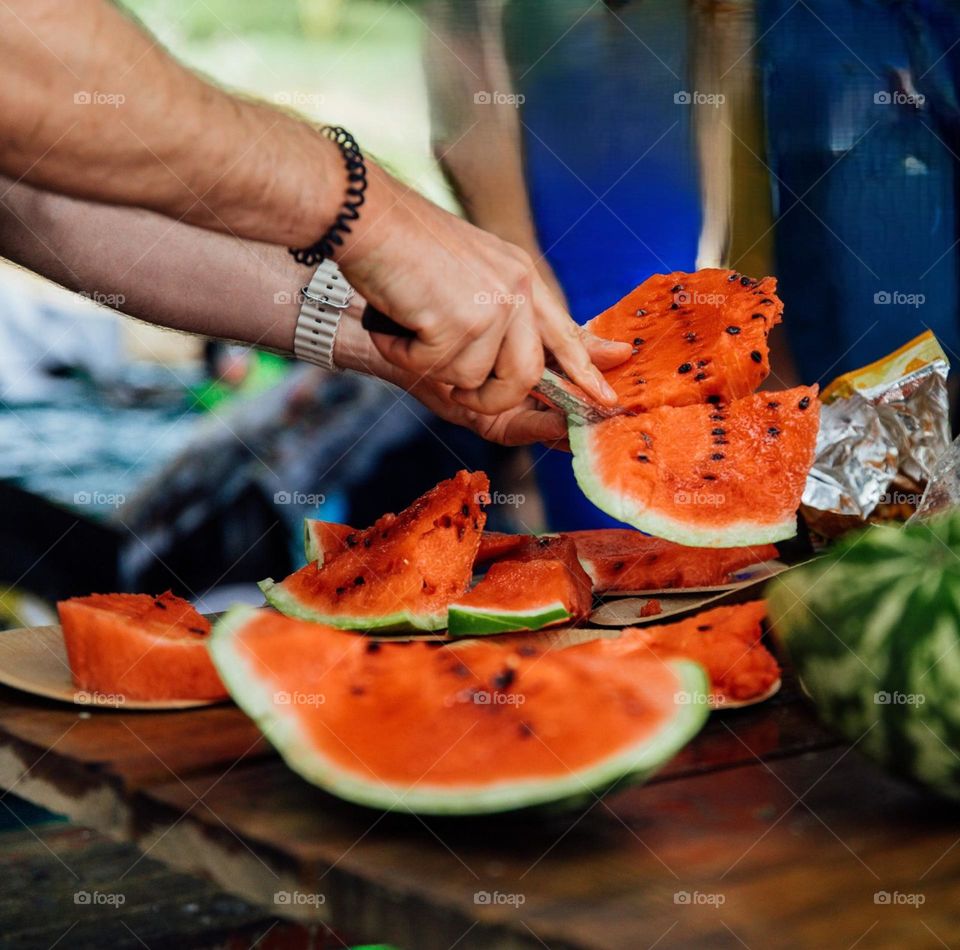 Bright still life. Watermelon, Color, Juicy, Life, Red, Yellow, Beauty