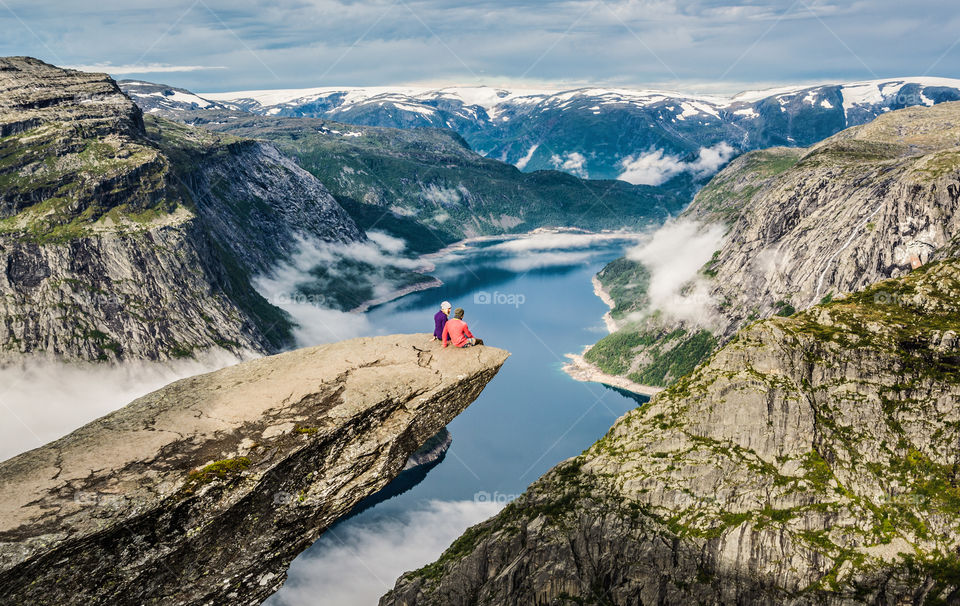 When I sat with my love at Trolltunga. I set up the Time Lapse and I ran to her to sit down...