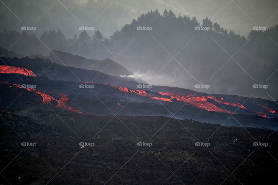 Lava river in La Palma 