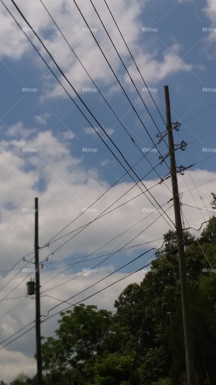 Wire, Electricity, Voltage, Sky, Power