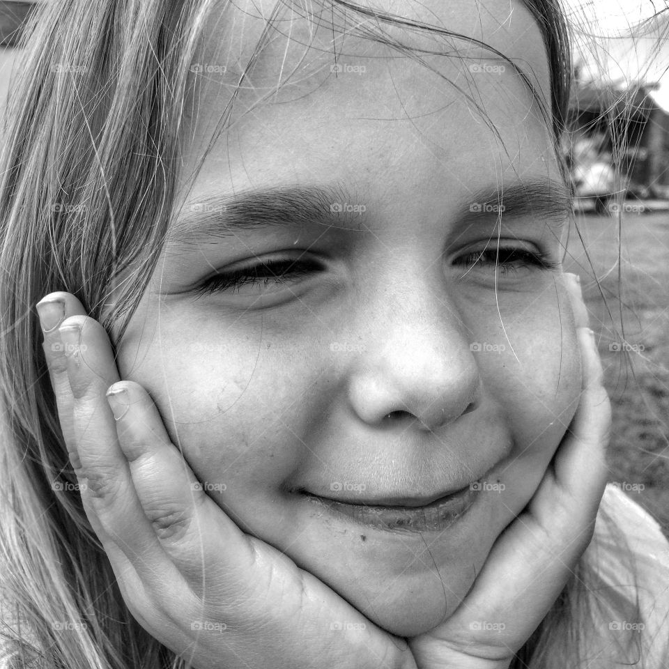 Close-up of girl's face