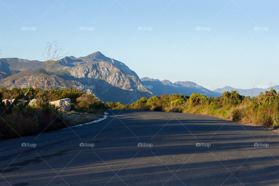 A road curve on the mountain
