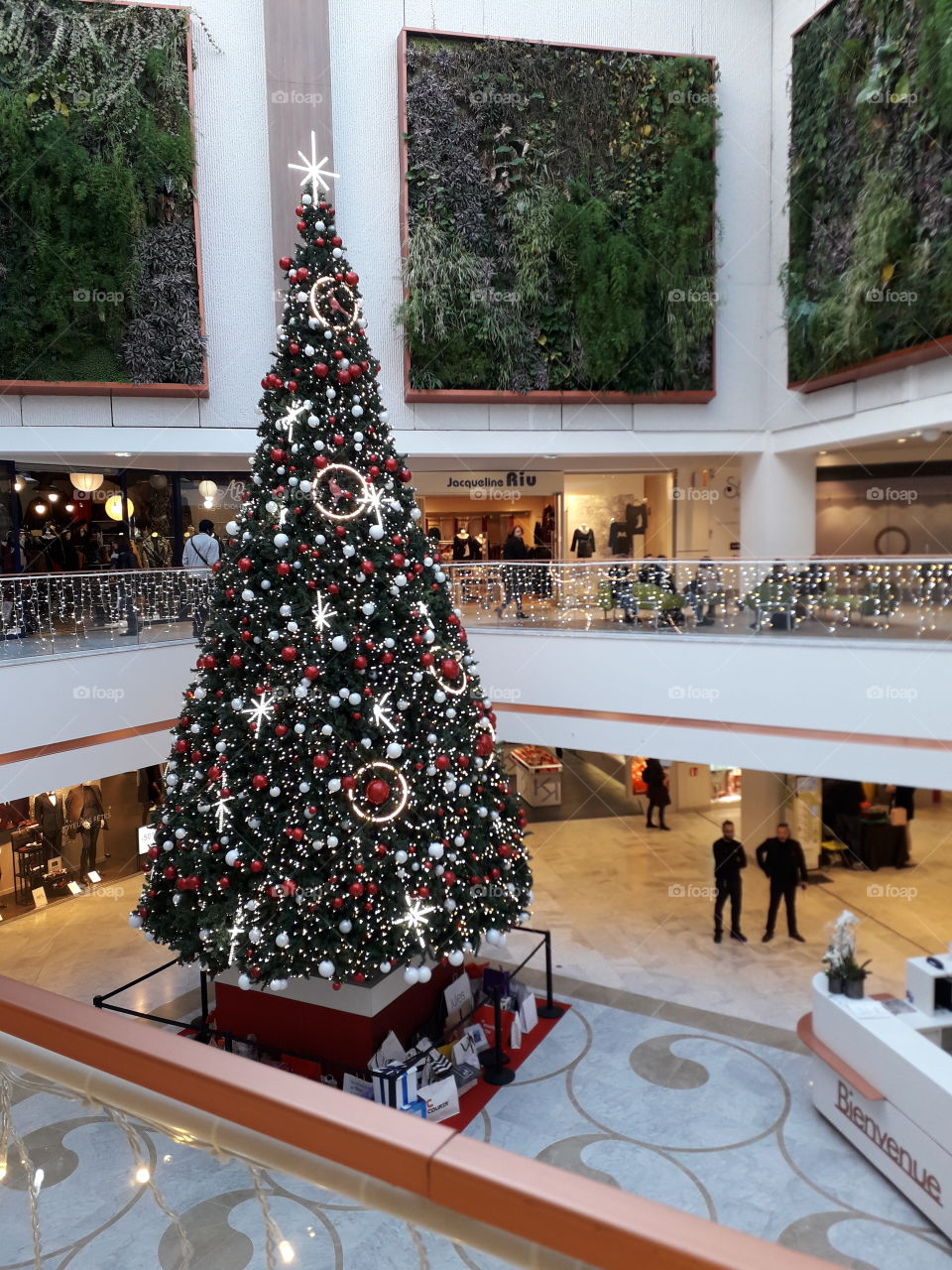Christmas tree in shopping center