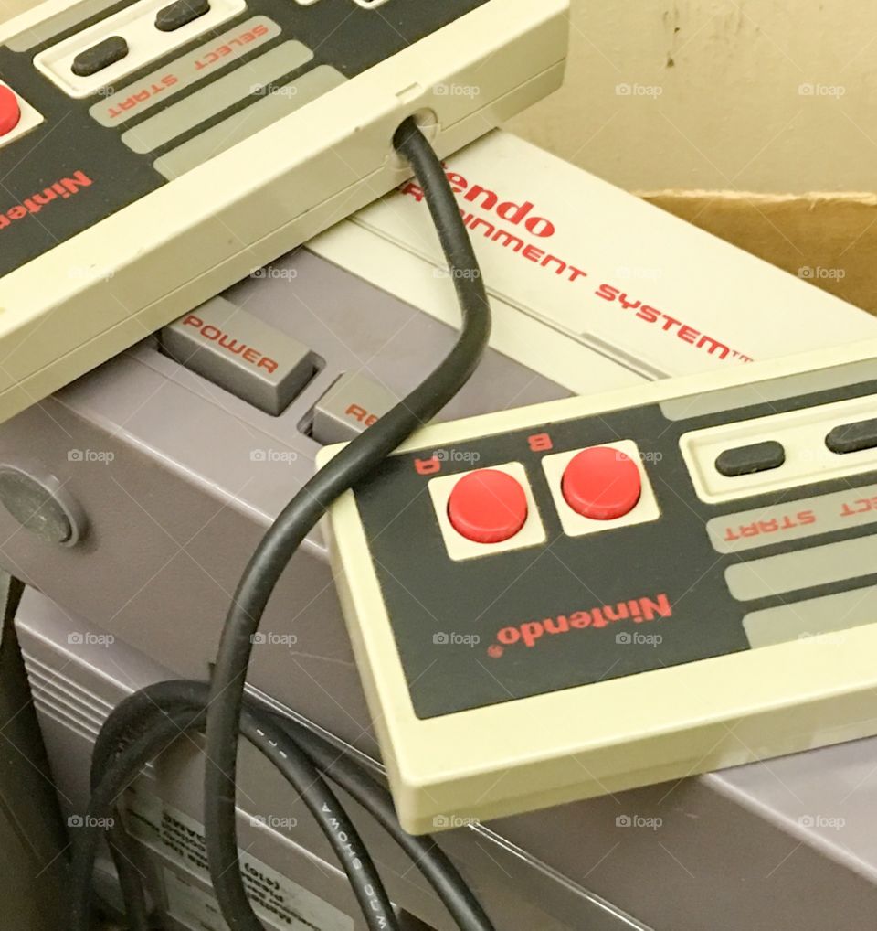 Vintage Nintendo entertainment system 