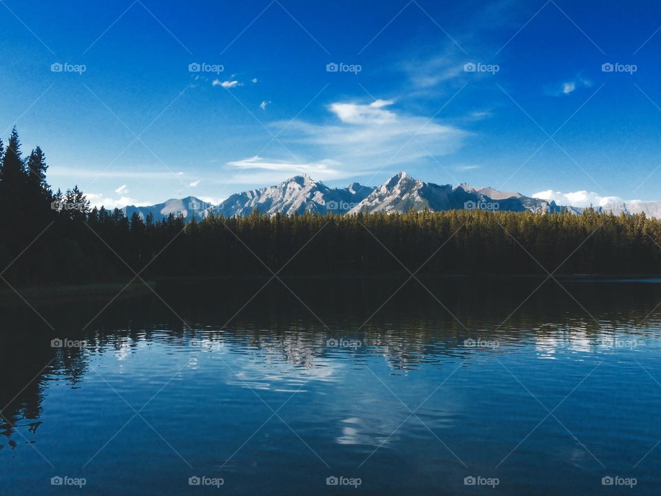 View of lake in winter