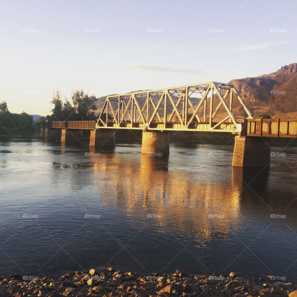 River sunset reflection 