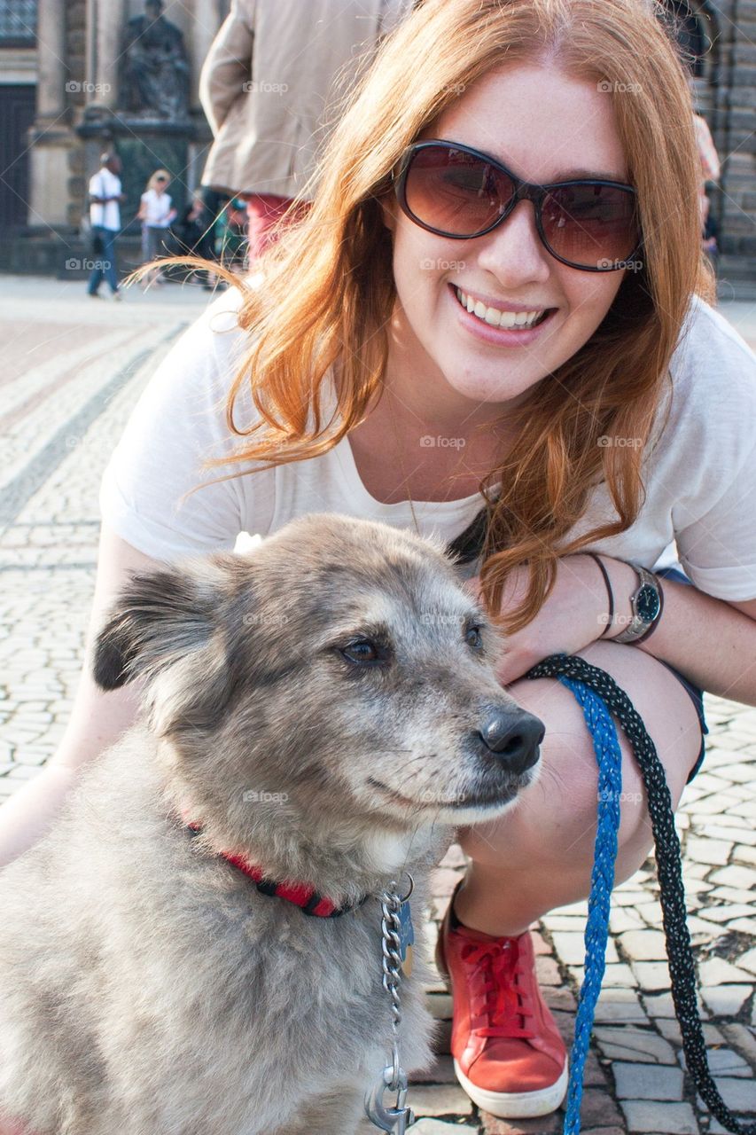 Girl and her dog