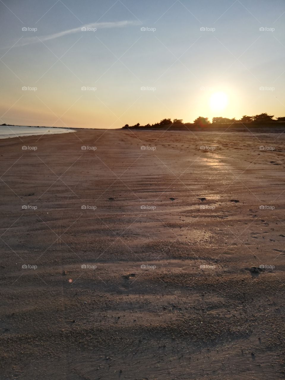 Plage en soirée