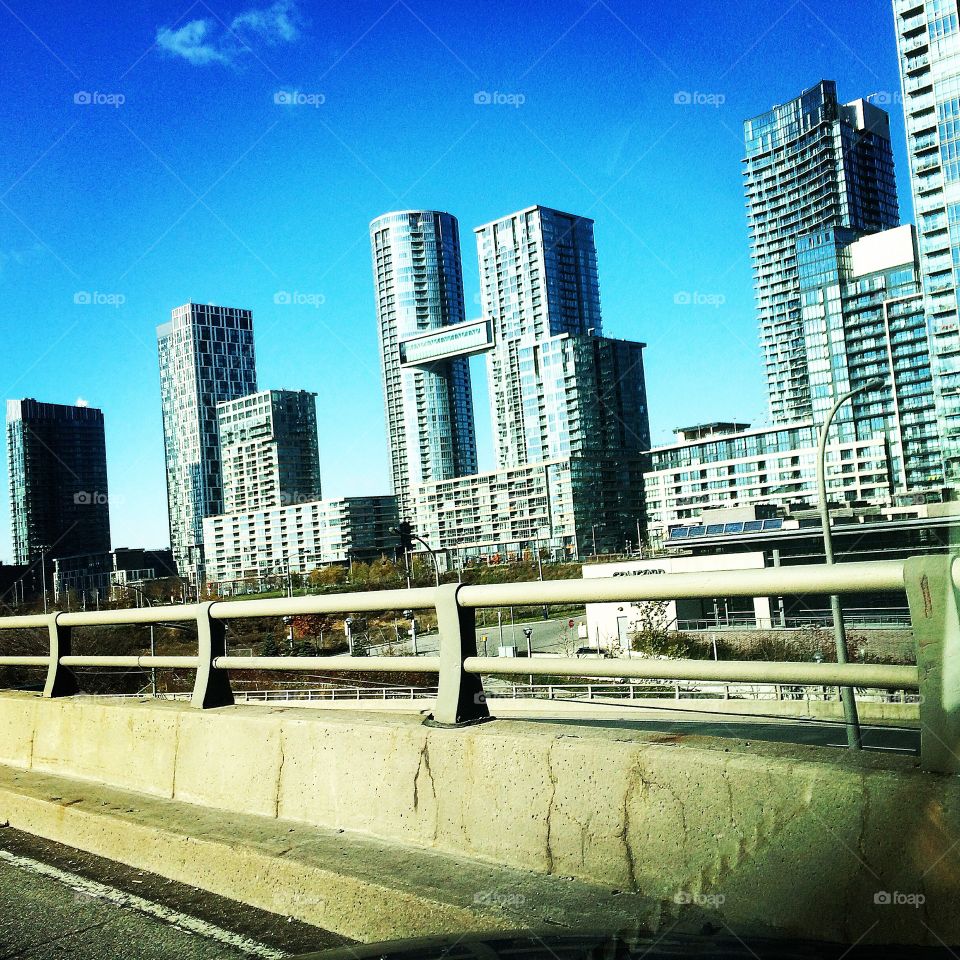 View from the Gardiner in Toronto 