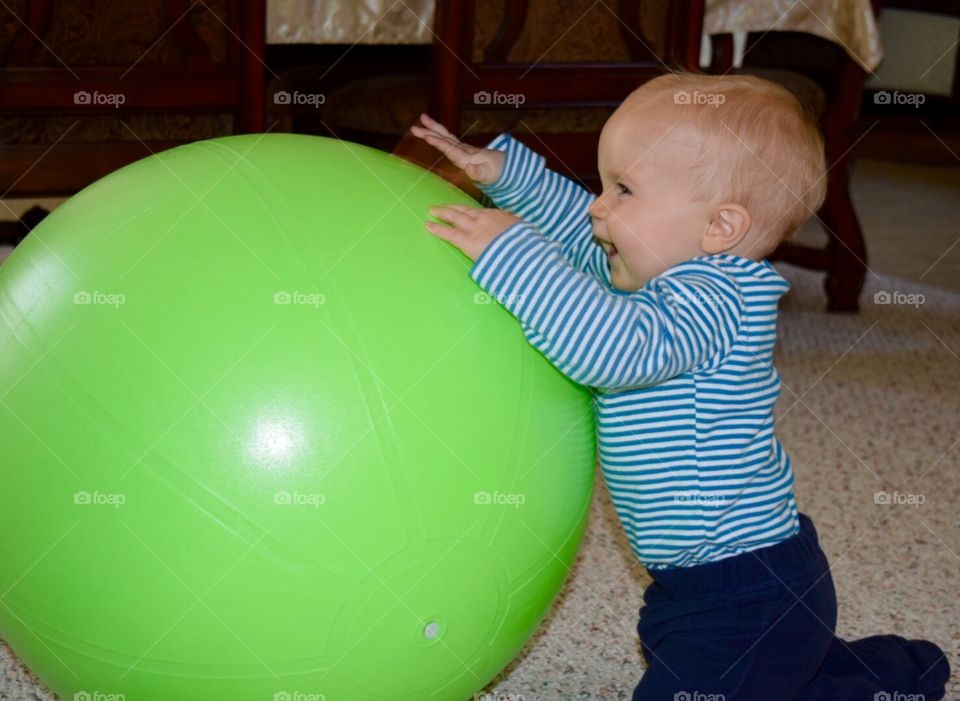 Big Green Ball. Play Time