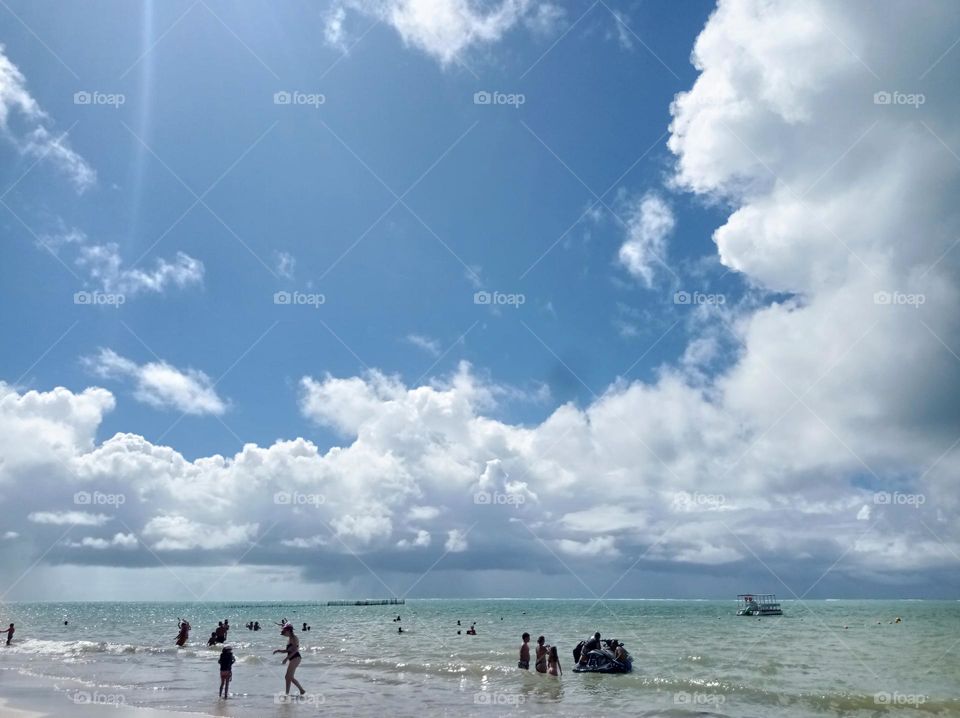 a beautiful day at the beach