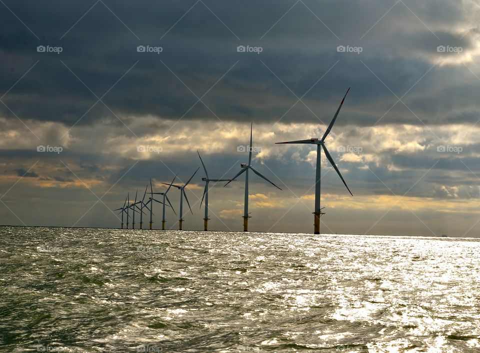 wind farm in North Atlantico