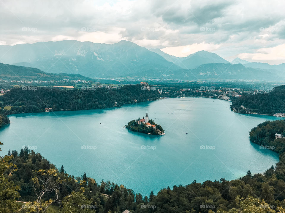 The magnificent picturesque Lake Bled. This stunning beautiful Lake Bled is one of the most beautiful and iconic landmarks of Slovenia. No matter what the season is, this place is a straight out magical and real life fairytale