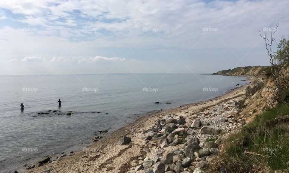 Fishing at Glumslöv, Ålabodarna, Skåne, Sweden.