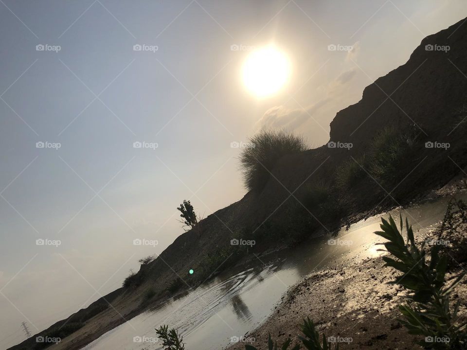 
body of water, water, reflection, reflection of nature, desert nature, summer rain, Seoul, natural image, image