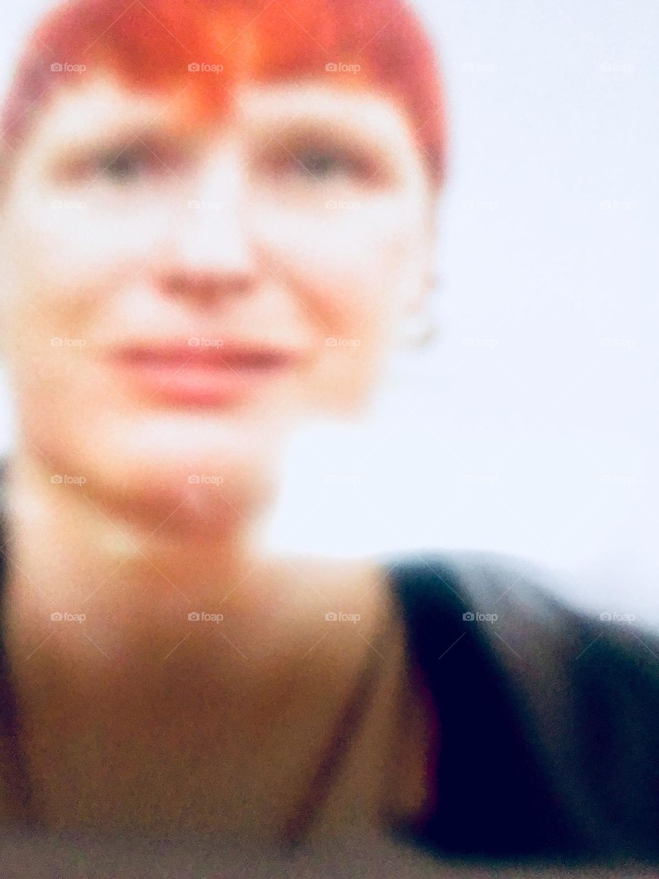 This is a repetition of the previous experiment of taking a passport sized miniature portrait of myself, “Petra Schiller”, slightly bending it against the light and photographing the result. 2020. Hypnotic Productions