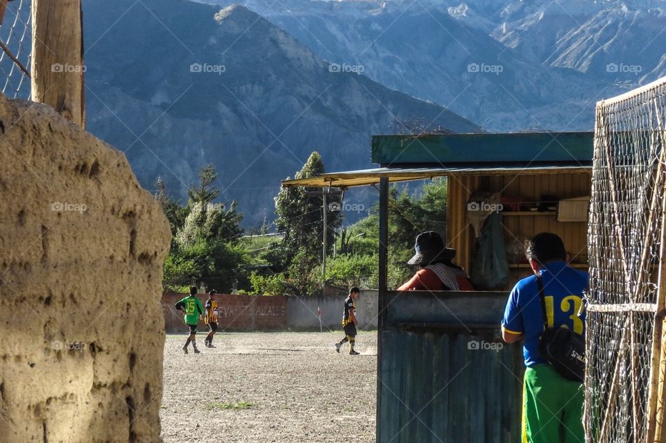 A playground for soccer in Bolivia