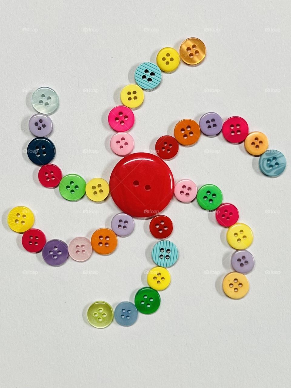 Fun crafting with colorful buttons