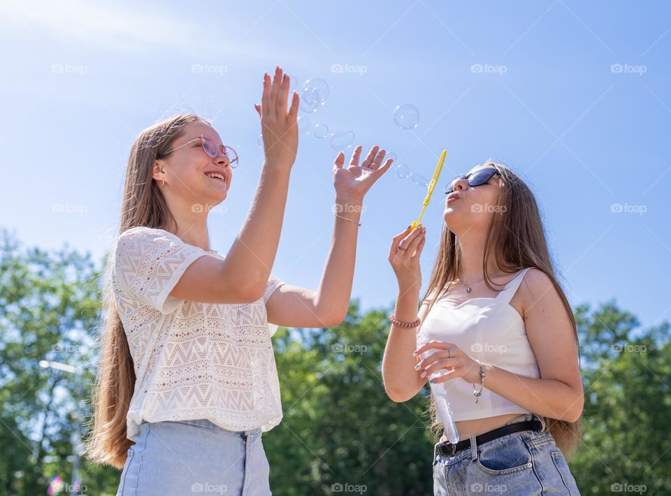 female friends having fun together