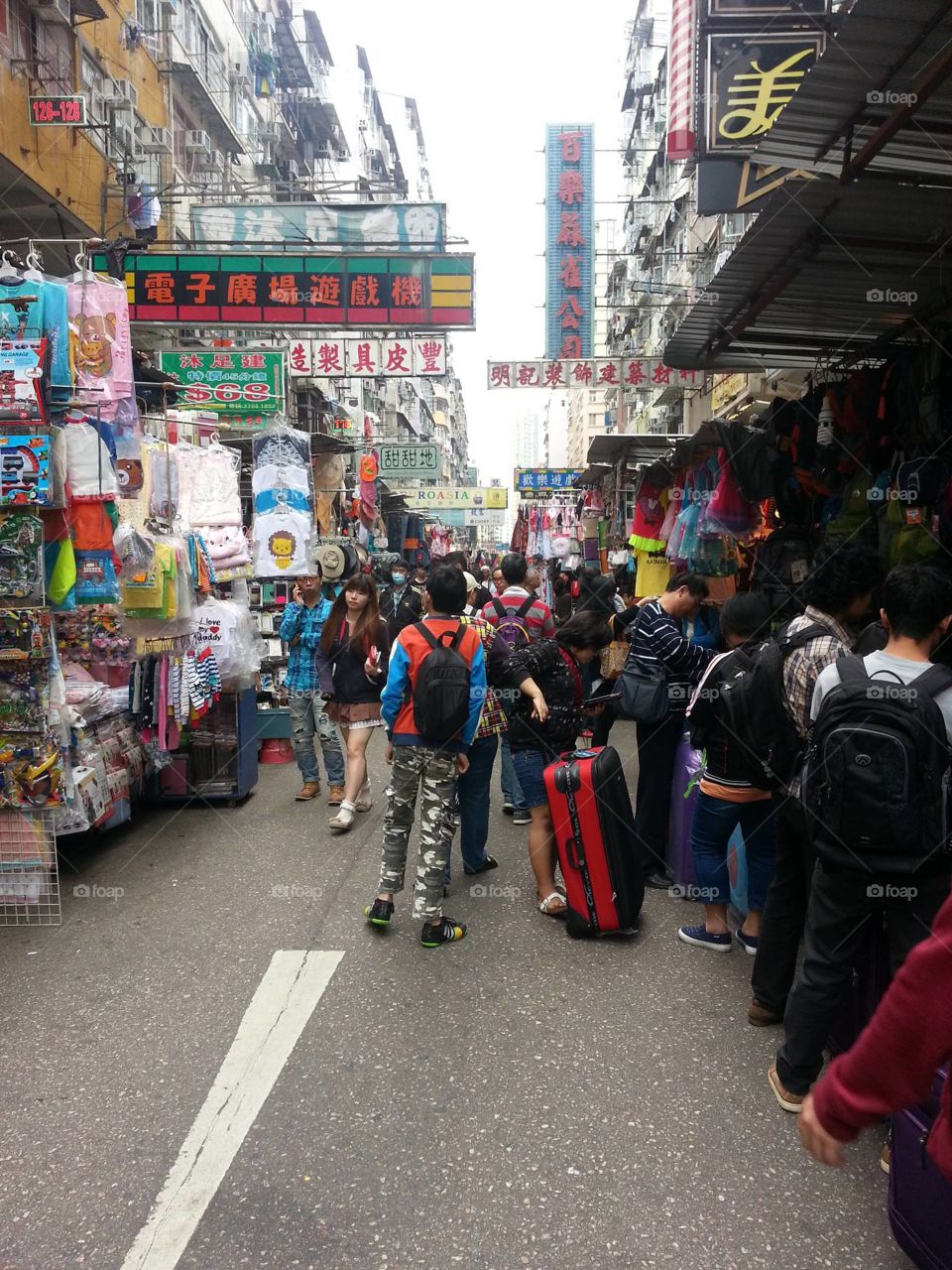 Hong Kong Shopping Street Scene