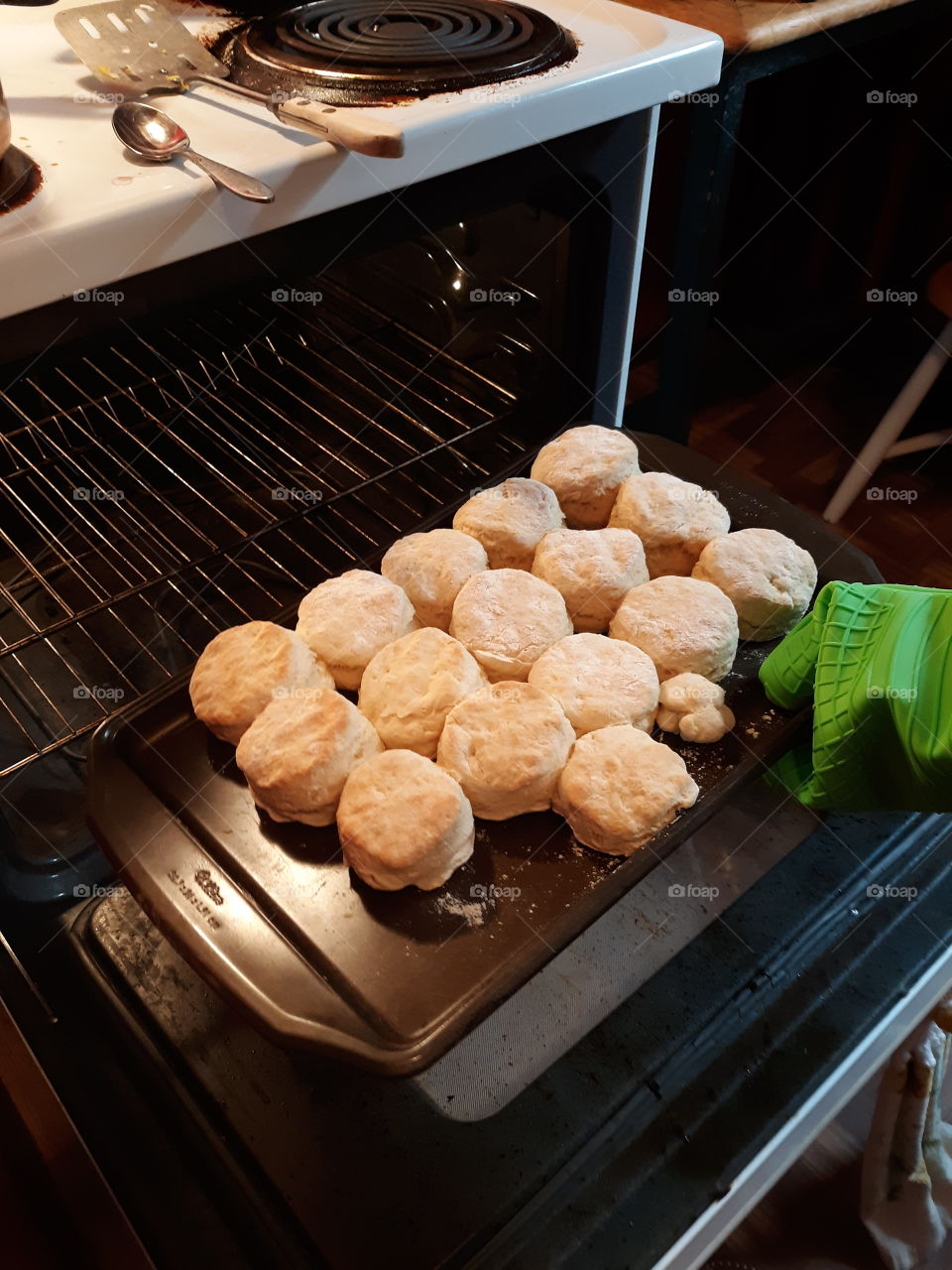 Fresh, hot biscuits right from the oven