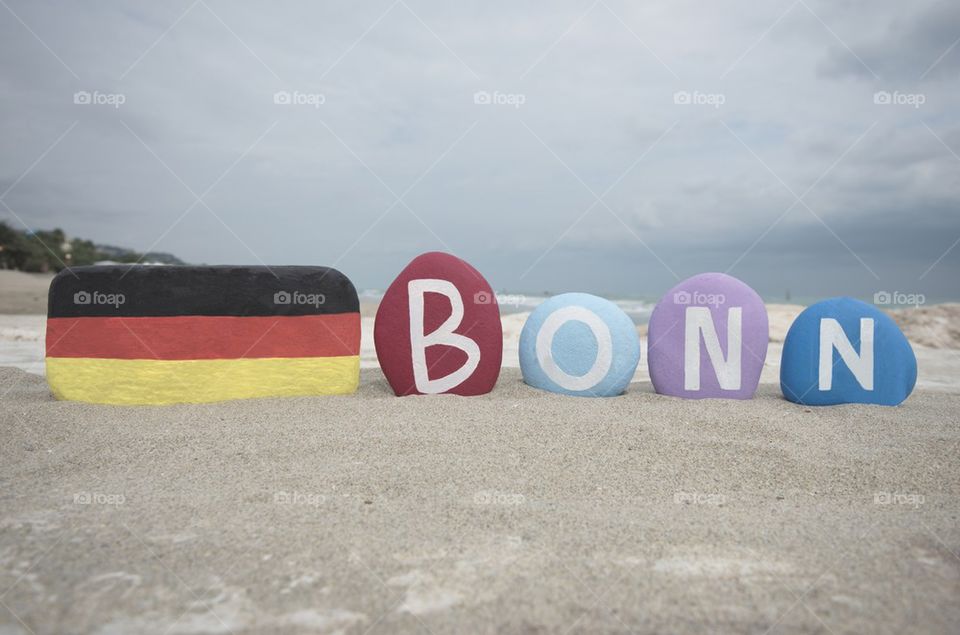 Bonn, souvenir on colourful stones