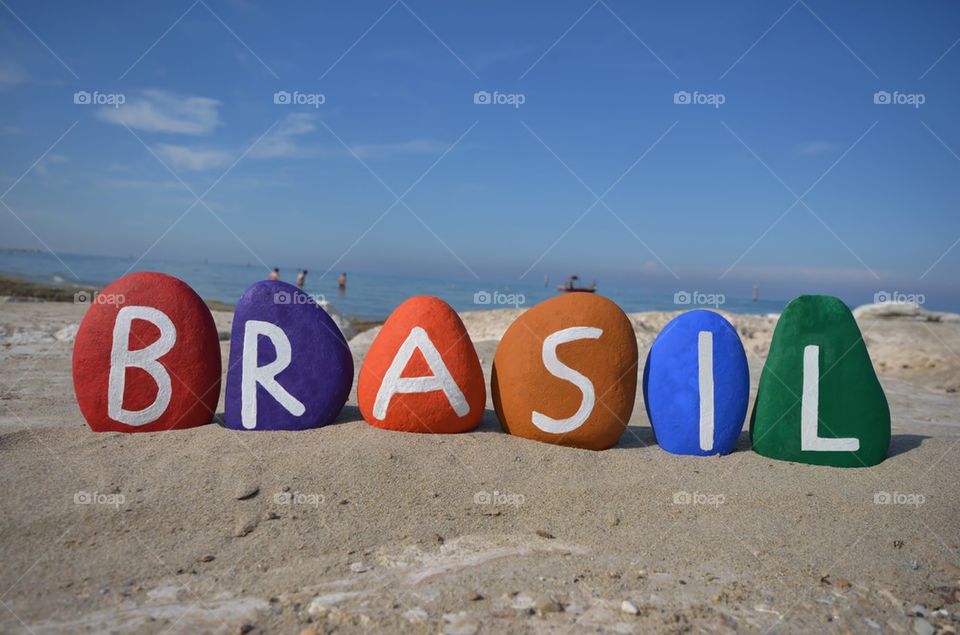 Brasil, souvenir with colored stones