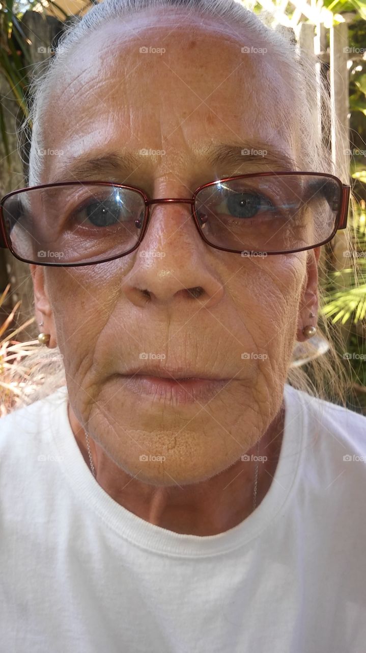 grandmother in glasses