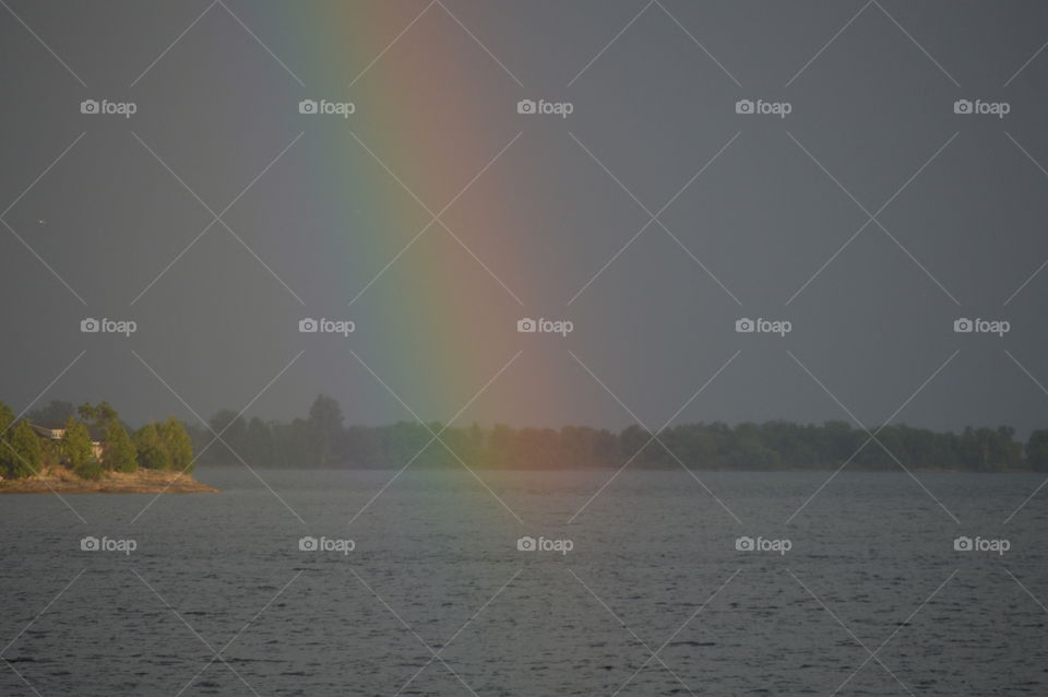 Pretty rainbow over lake Ontario