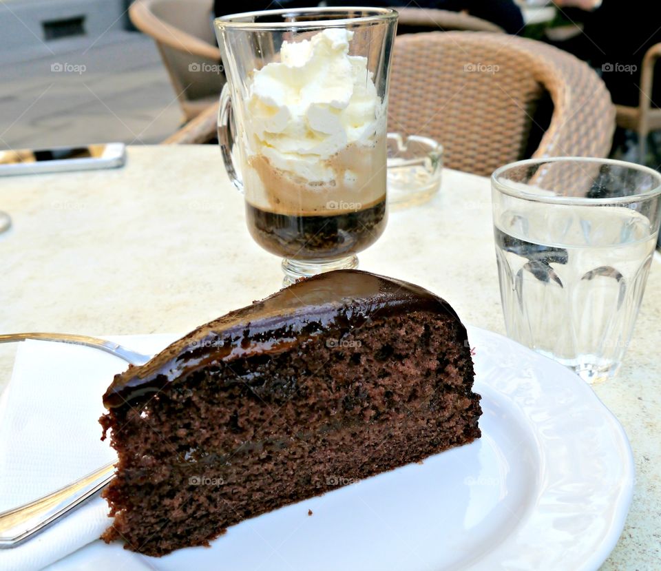 Sacher Torte from Cafe Sperl. Vienna, Austria. September 2015