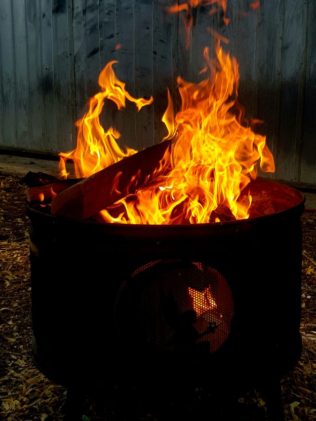 fire drum. marshmallow fun pit.