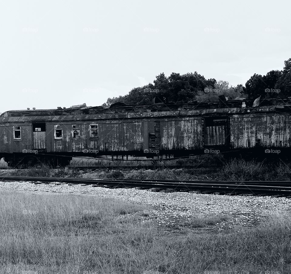 abandoned rail car