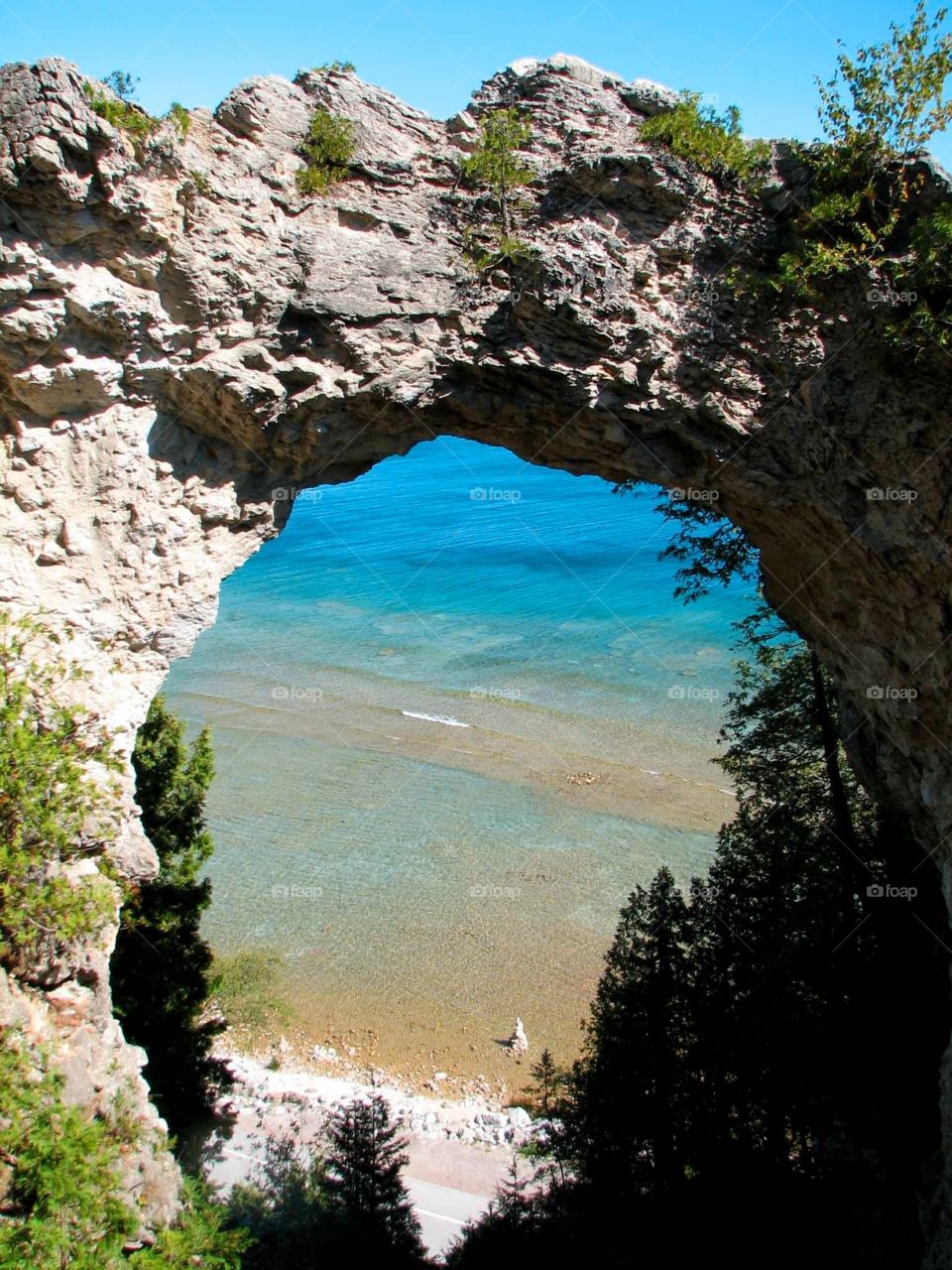 Arch Rock in Mackinaw. Arch Rock on Mackinaw Island, MI