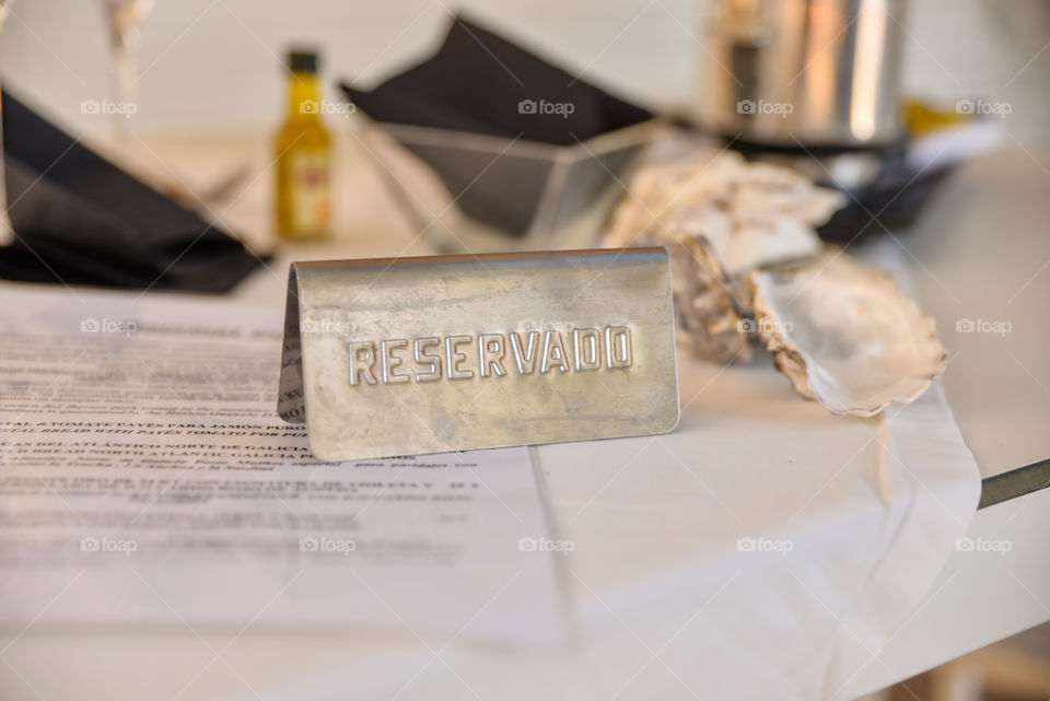 Reserved table