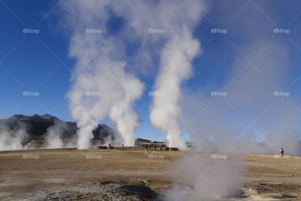 Geysers del Tatio near San Pedro de Atacama in Chile.