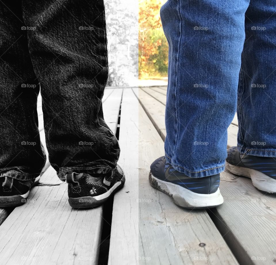 Black and white vs coloured boys’ jeans