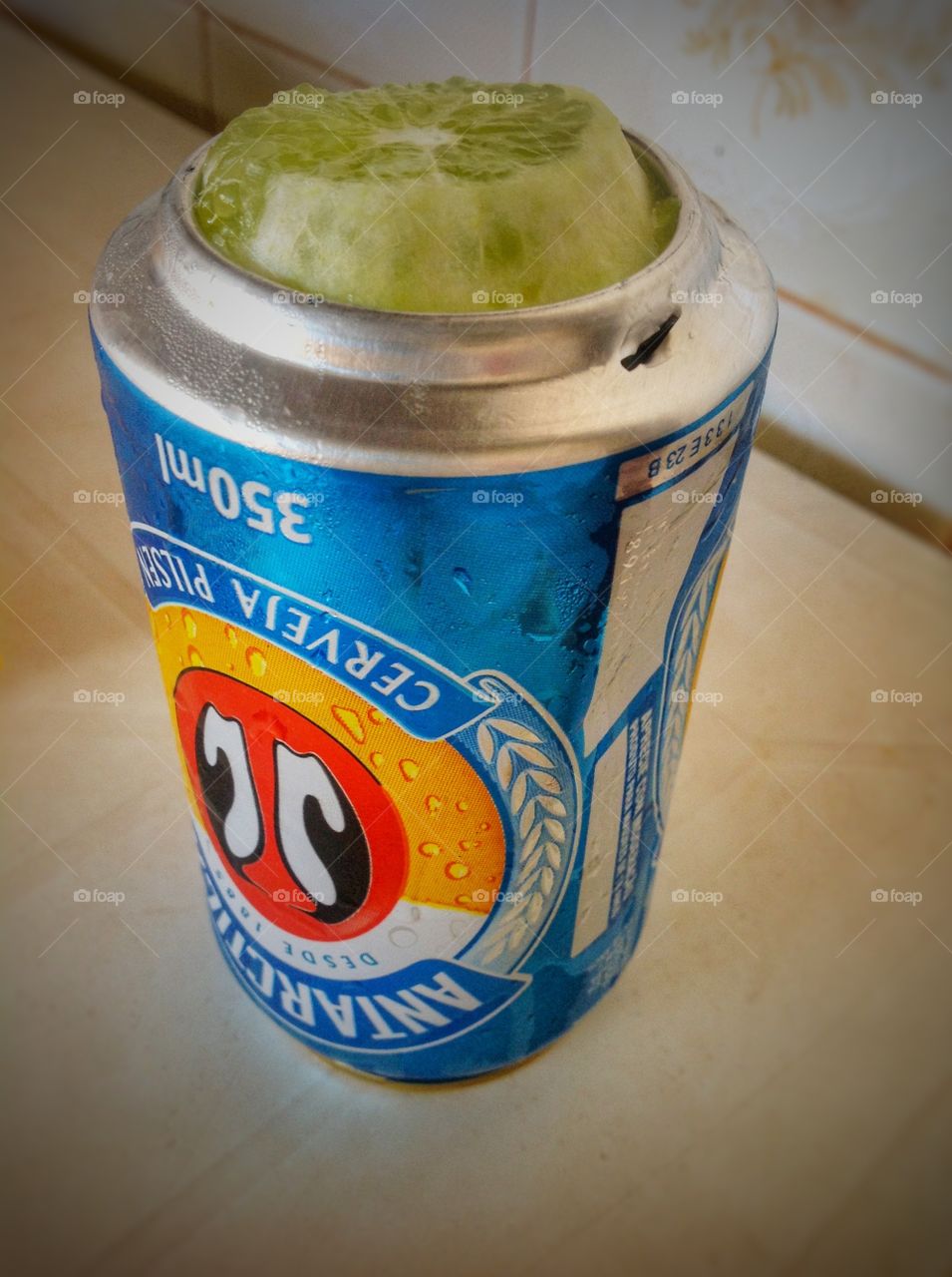 beer cerveja Skol com limão