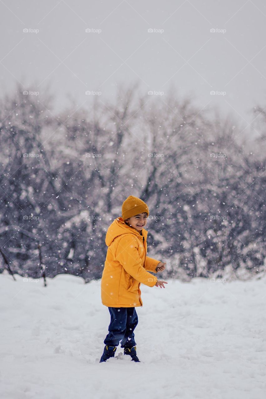 Child in snow
