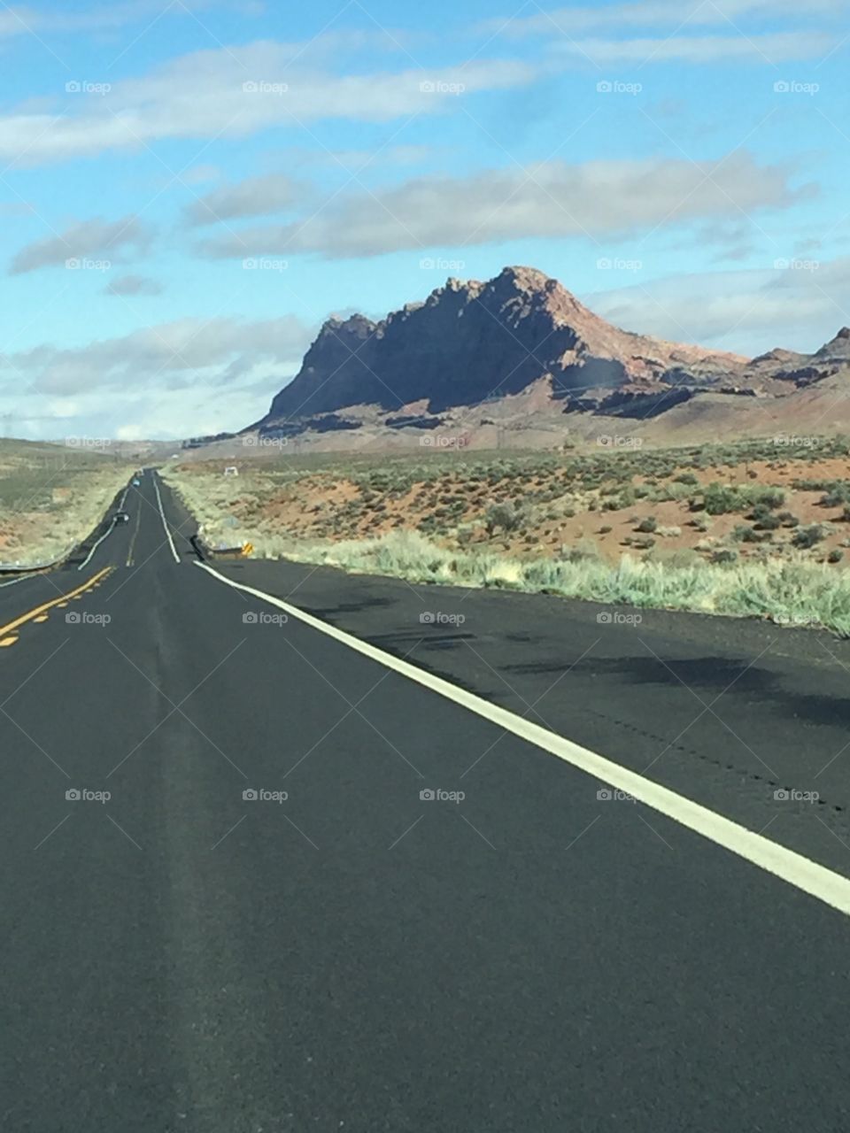 Lonely highway road in Arizona